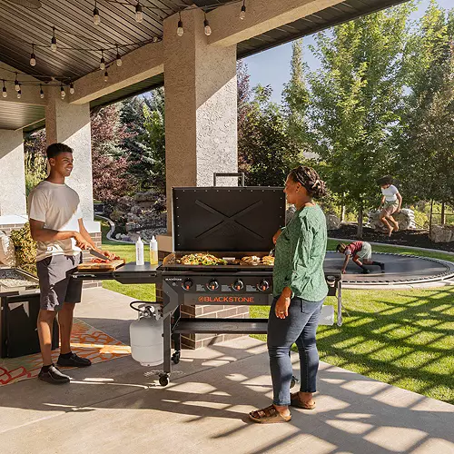 Blackthestone Iron Forged 36" Griddle with Hood