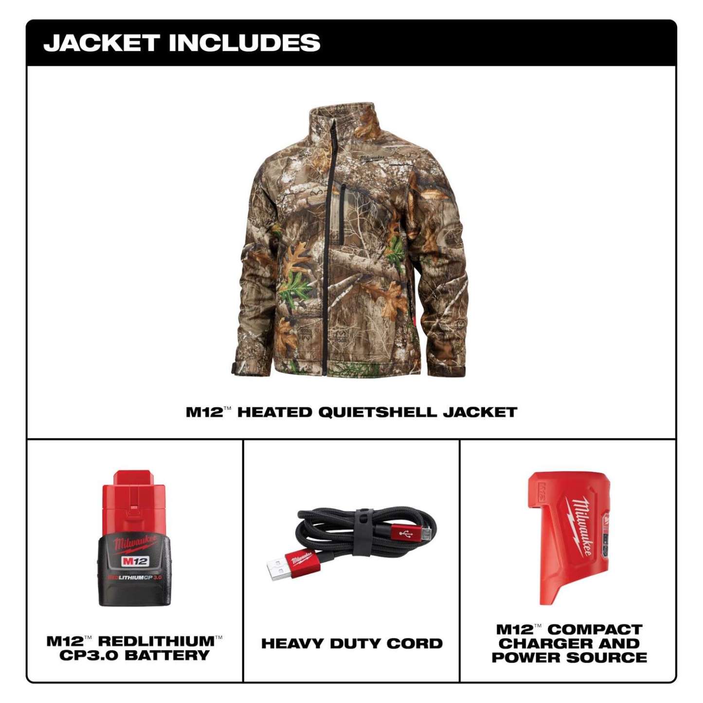 e??��M12 Heated Jacket Only-Black