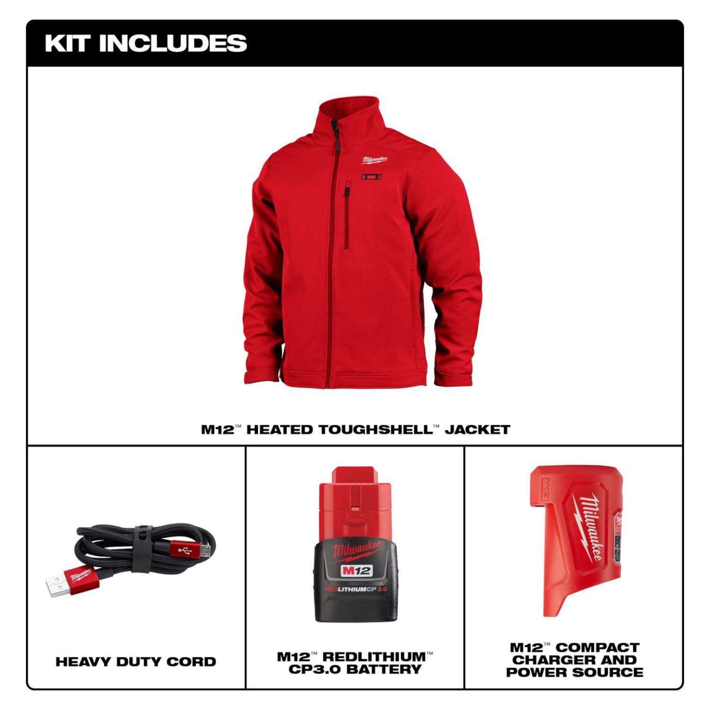 e??��M12 Heated Jacket Only-Black