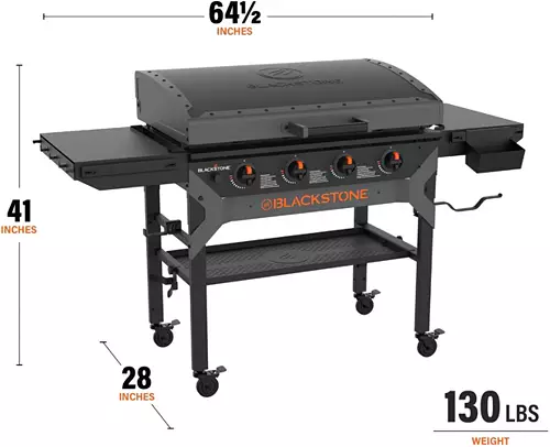 Blackthestone Iron Forged 36" Griddle with Hood