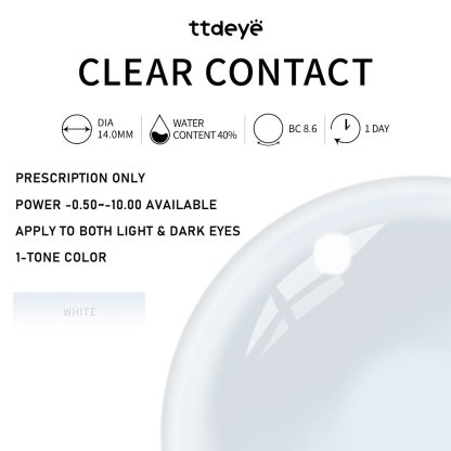 TTDeye Clear Contacts | 1 Day , 10 Pcs