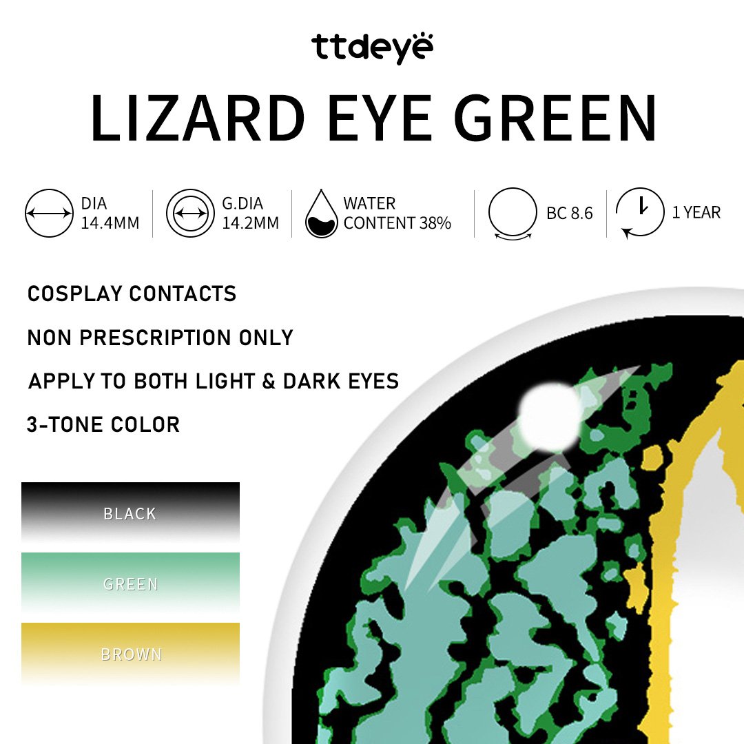 TTDeye Lizard Eye Green | 1 Year
