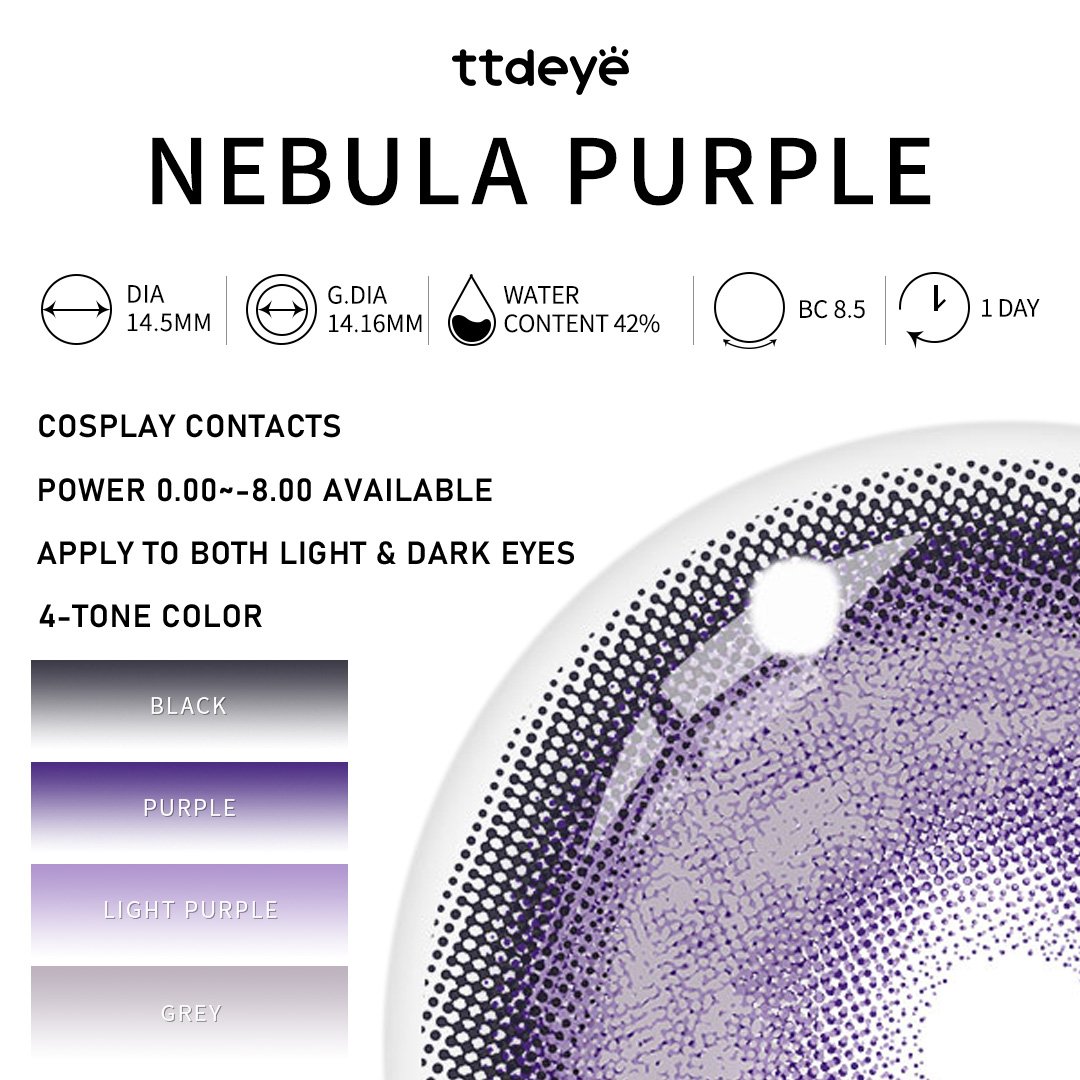 TTDeye Nebula Purple | 1 Día, 2 Piezas