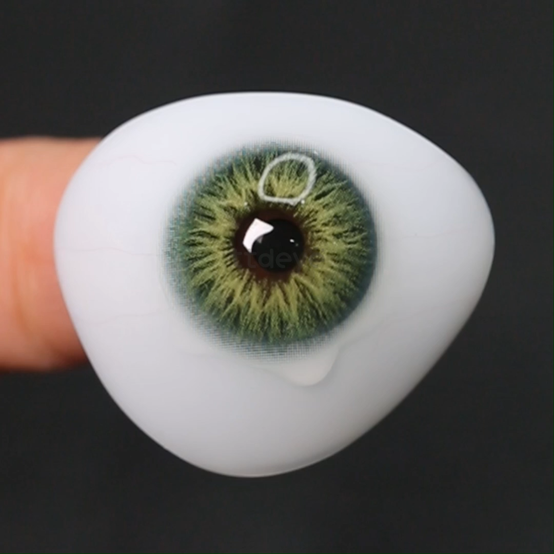 TTDeye Lightweave Green Colored Contacts | Olive Green Natural Lenses, 1 Año