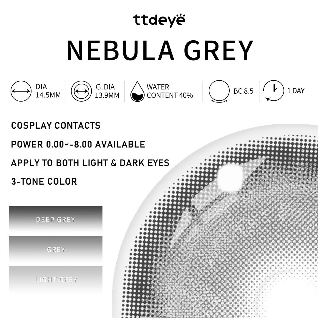 TTDeye Nebula Grey | 1 Day, 2 Pcs