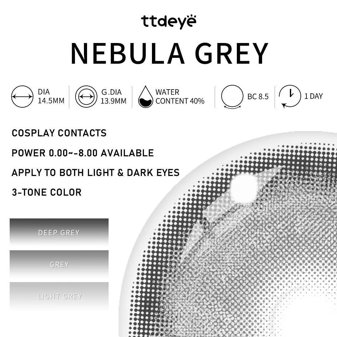 TTDeye Nebula Grey | 1 Day, 2 Pcs