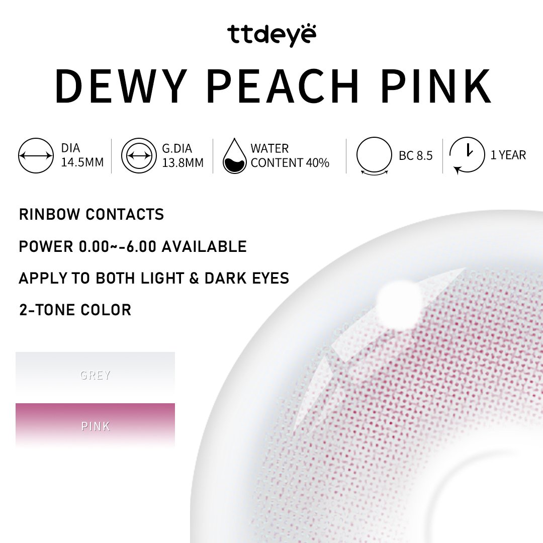TTDeye Dewy Peach Pink | 1 Year