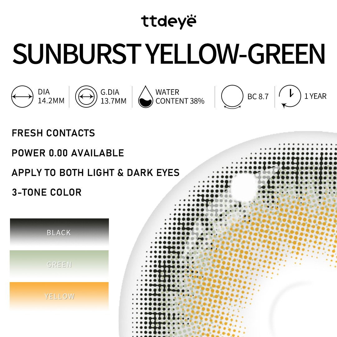 TTDeye Sunburst Yellow-Green | 1 Year