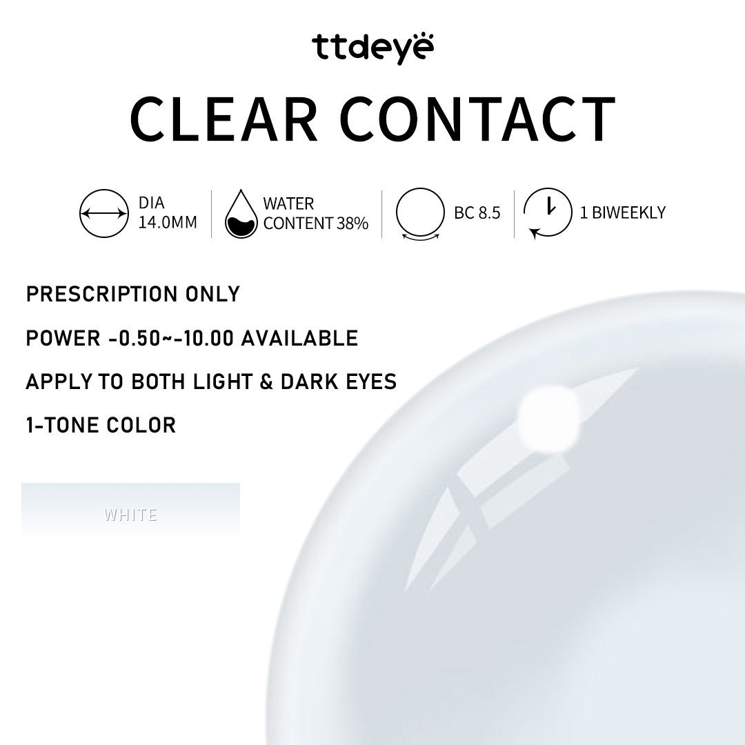 TTDeye Clear Contacts | 2-Week, 6 Pcs