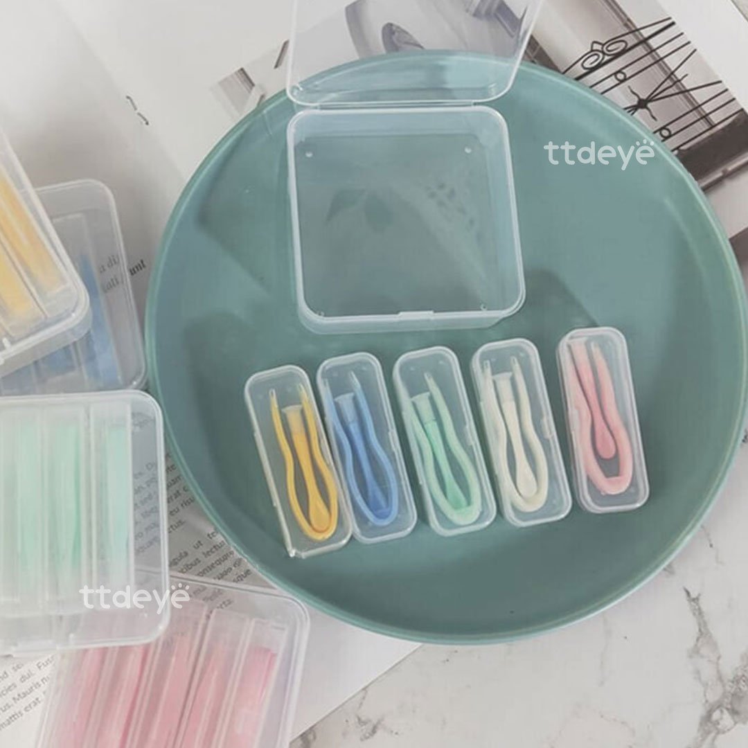 TTDeye Colorful 5-in-1 Contact Lens Tweezers Kit