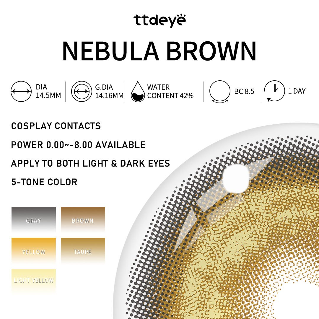TTDeye Nebula Brown | 1 Día, 2 Piezas