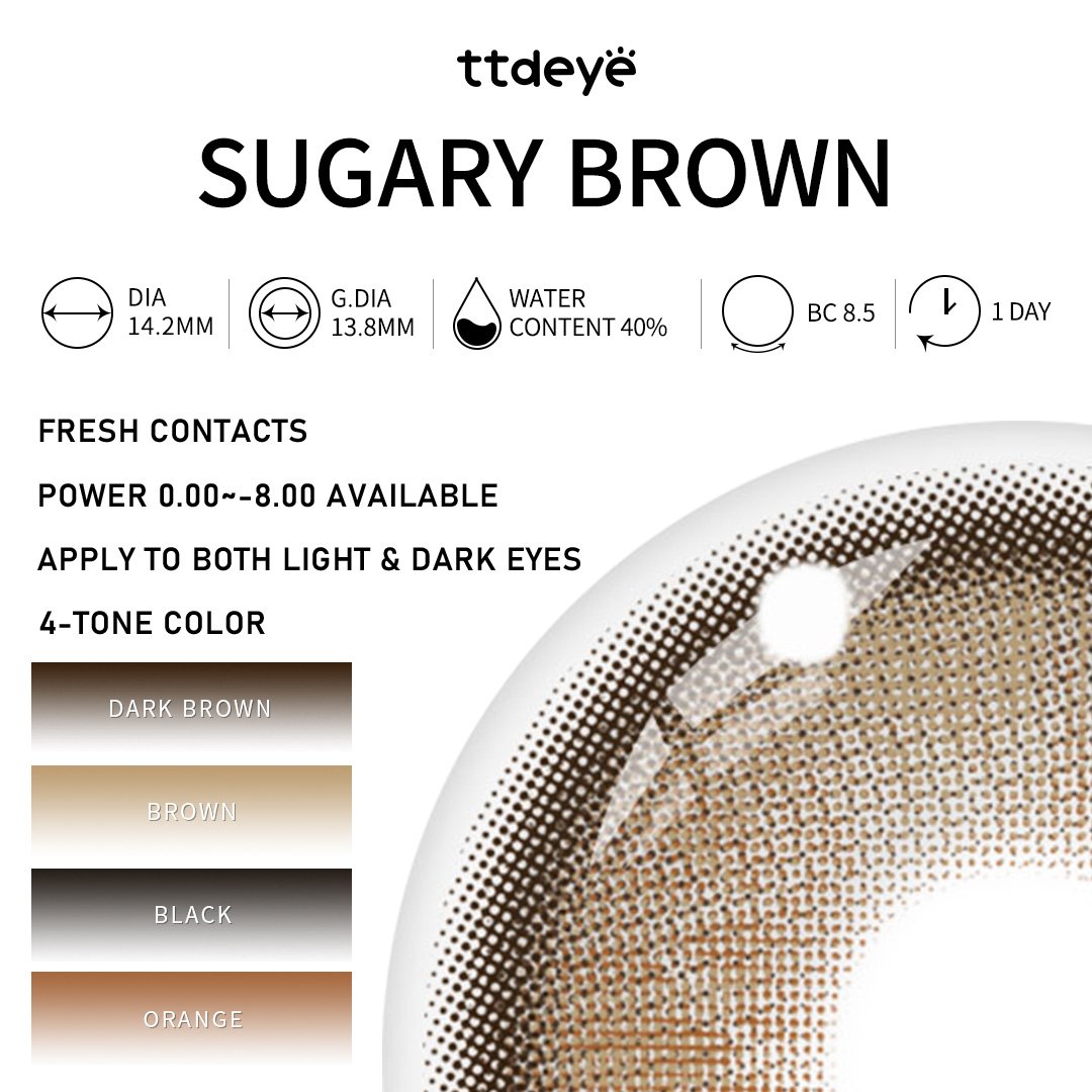 TTDeye Sugary Brown | 1 Día, 2 Piezas