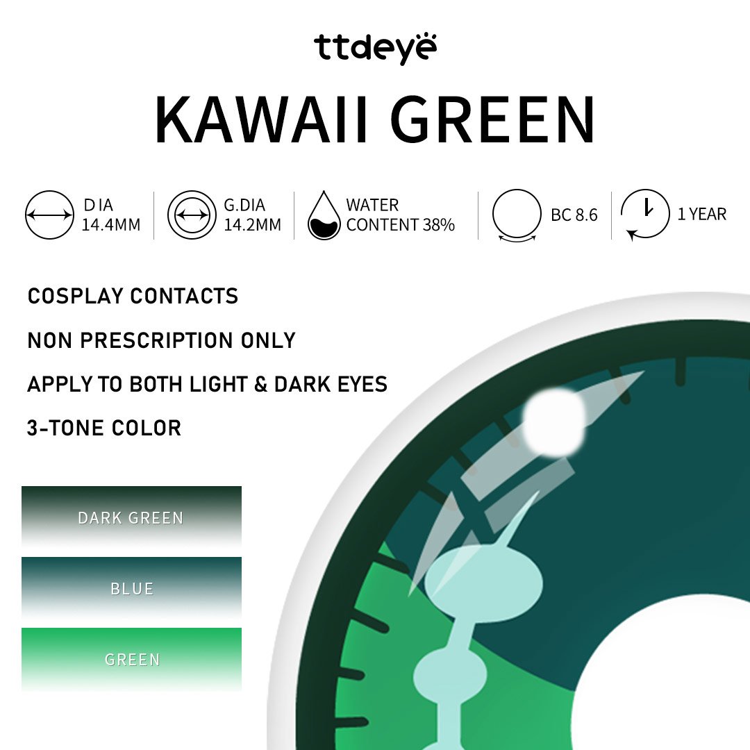 TTDeye Kawaii Green Style | 1 Year