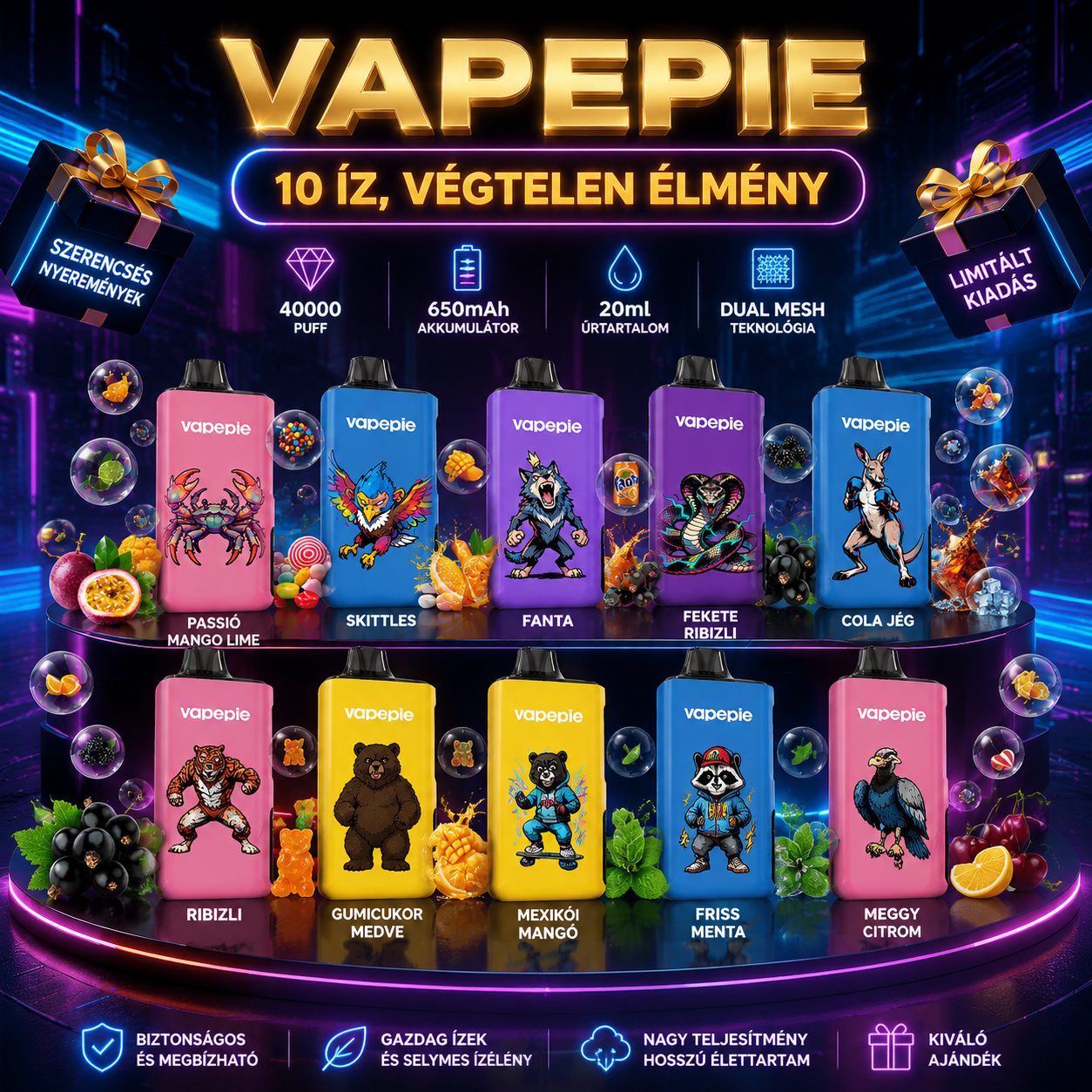 Vapepie 40000 Pro—(Lucky Sorsolás Kiadás)