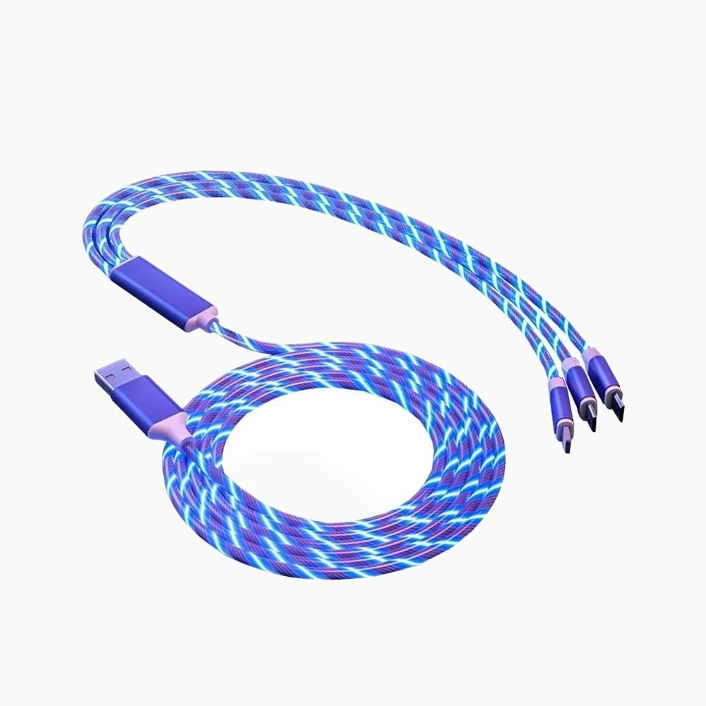 VAPEPIE – 3 az 1-ben LED áramlási fény töltőkábel