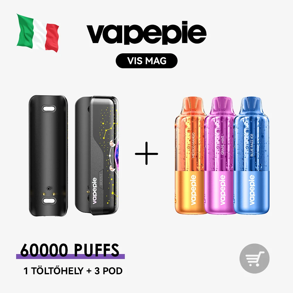 🚀 VAPEPIE VIS MAG 60000 Slukk--1 töltőhely + 3/5/6/10 POD | Ízkaland Csomag