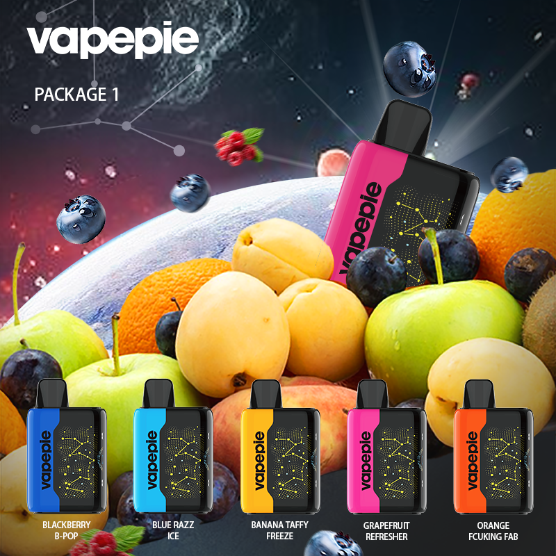 3 db✨VAPEPIE 25000 PUFFS - Ívelt Star Sky képernyő (🌌 Mai különleges ajánlat)