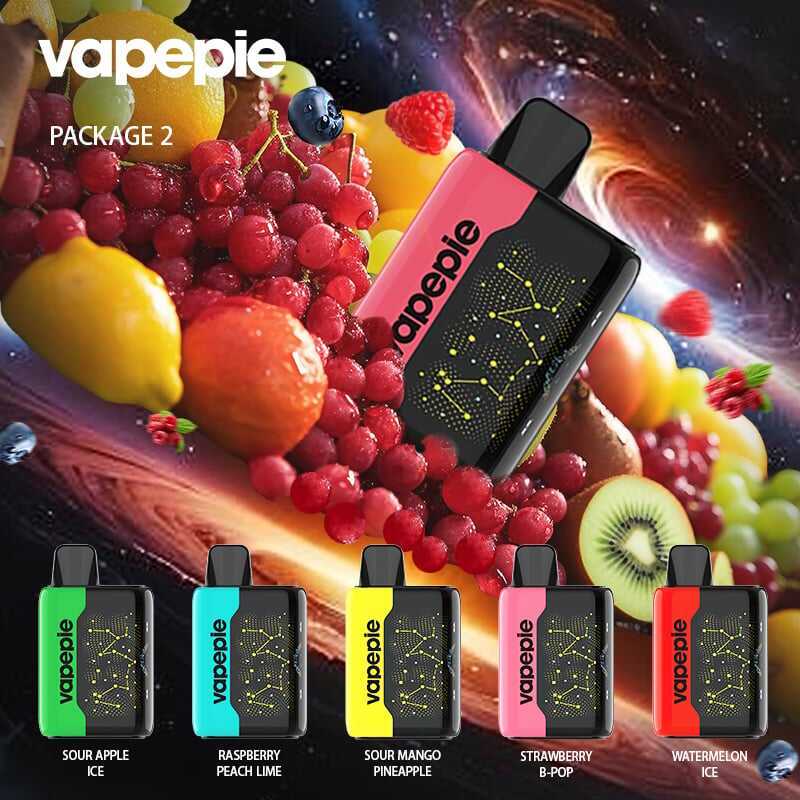 3 db✨VAPEPIE 25000 PUFFS - Ívelt Star Sky képernyő (🌌 Mai különleges ajánlat)