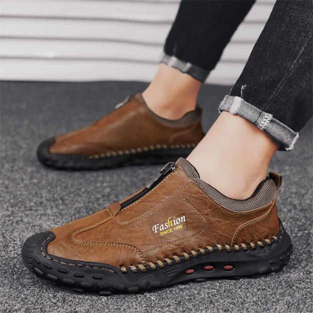 ⏰Limited Time Sale 70% OFF-Men's genuine leather slip-on non-slip loafers to relieve foot pain