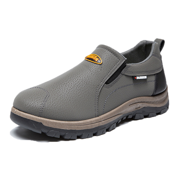 (⏰Limited Time 70% Discount off)Men's Outdoor Breathable Genuine Leather Shoes Non-slip Slip-On Shoes Arch Support Orthopedic Shoes