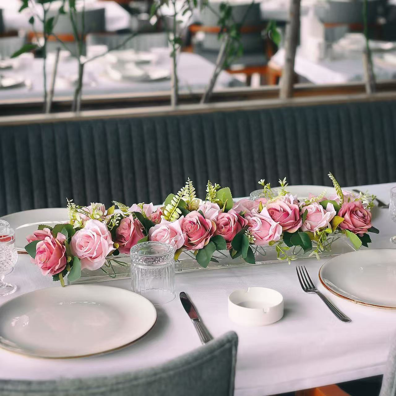 Clear Acrylic Flower Vase for Table Decoration Modern Flower Holder