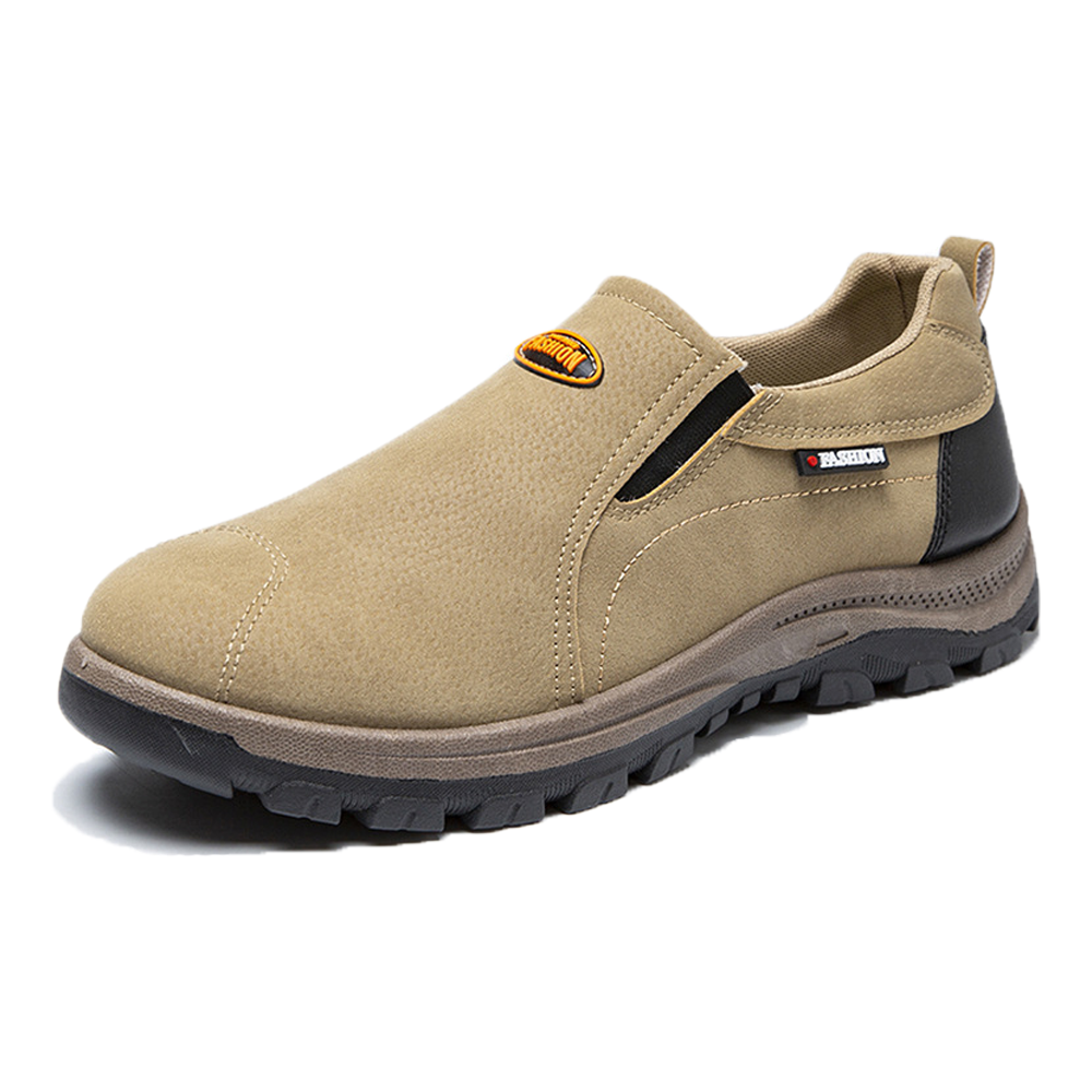 (⏰Limited Time 70% Discount off)Men's Outdoor Breathable Genuine Leather Shoes Non-slip Slip-On Shoes Arch Support Orthopedic Shoes