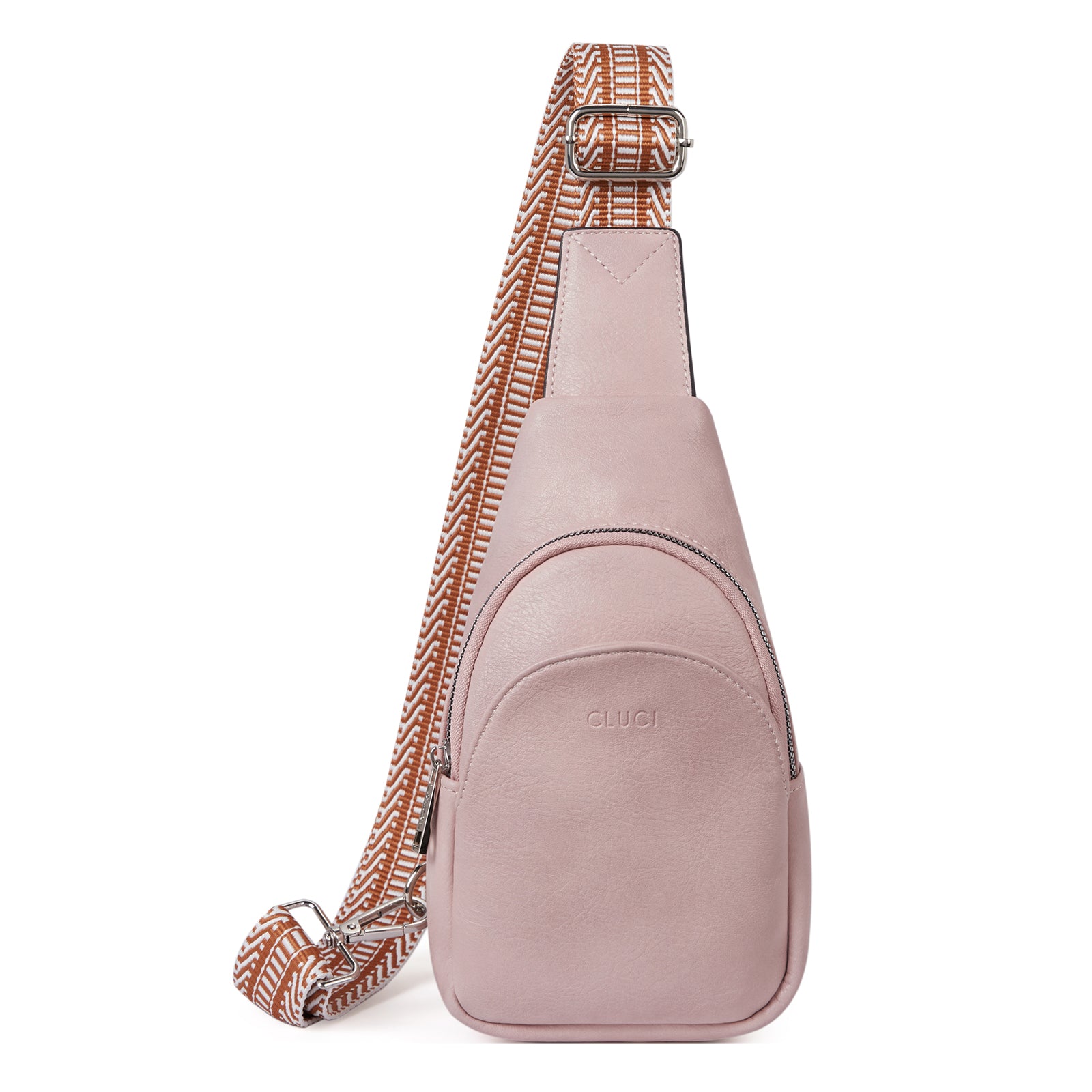 Faux Leather Small Sling Bag Fashion Waist Packs with Guitar Strap for Women's Fanny Packs