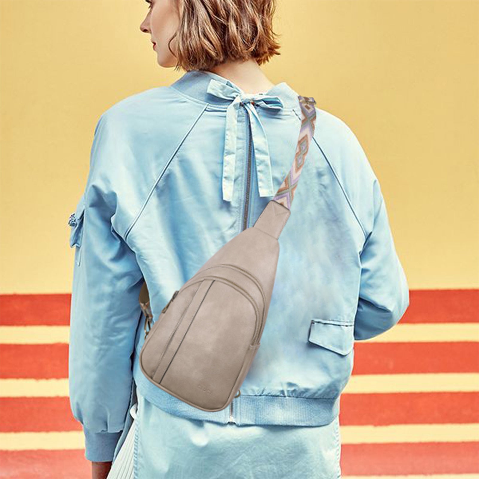 Sling Bag Crossbody Bags for Woman Leather Cross Body Bag Sling Backpack Crossbody Chest Bag Daypack Travel