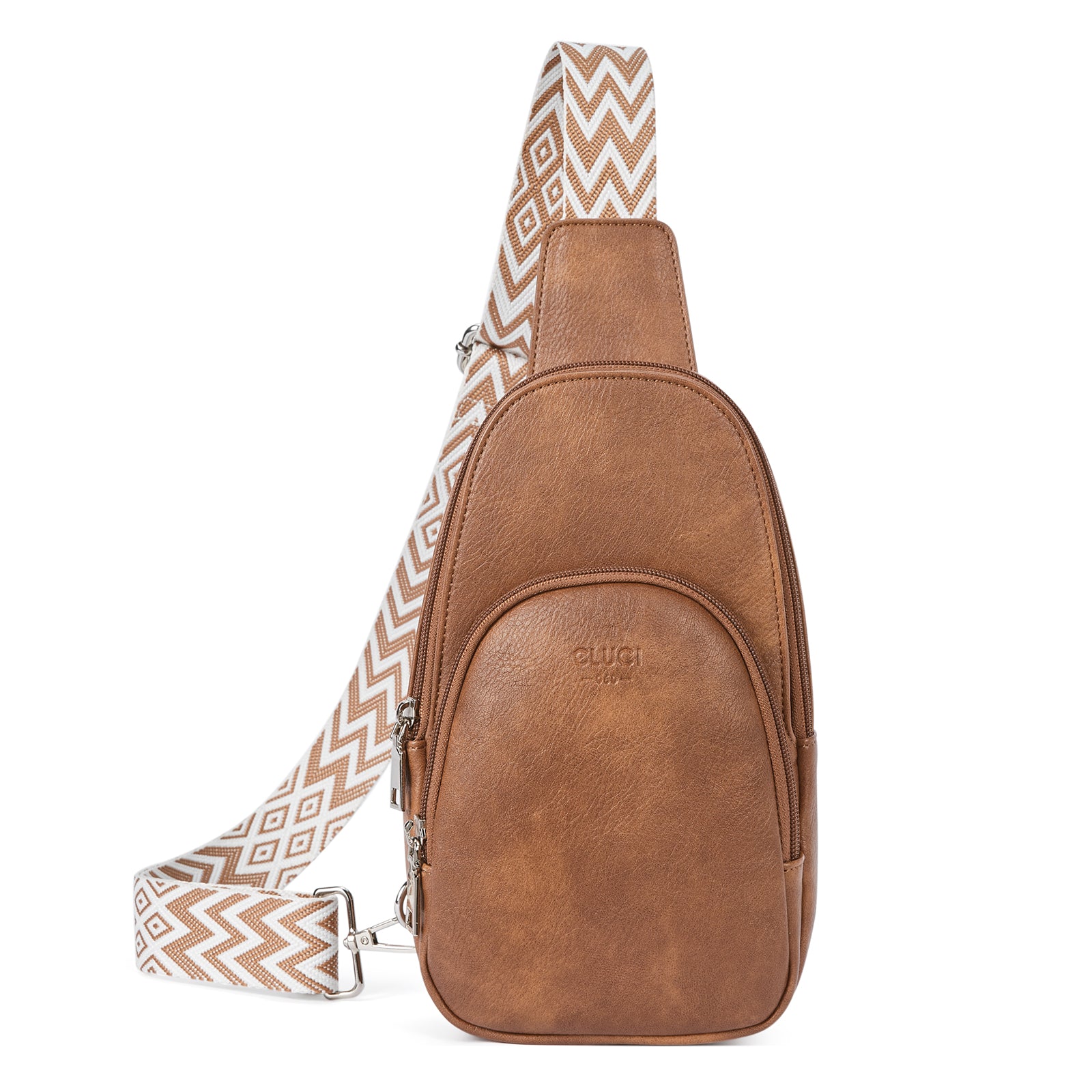 Small PU Leather Sling Bag Crossbody Bag for Women Traveling Hiking Cycling