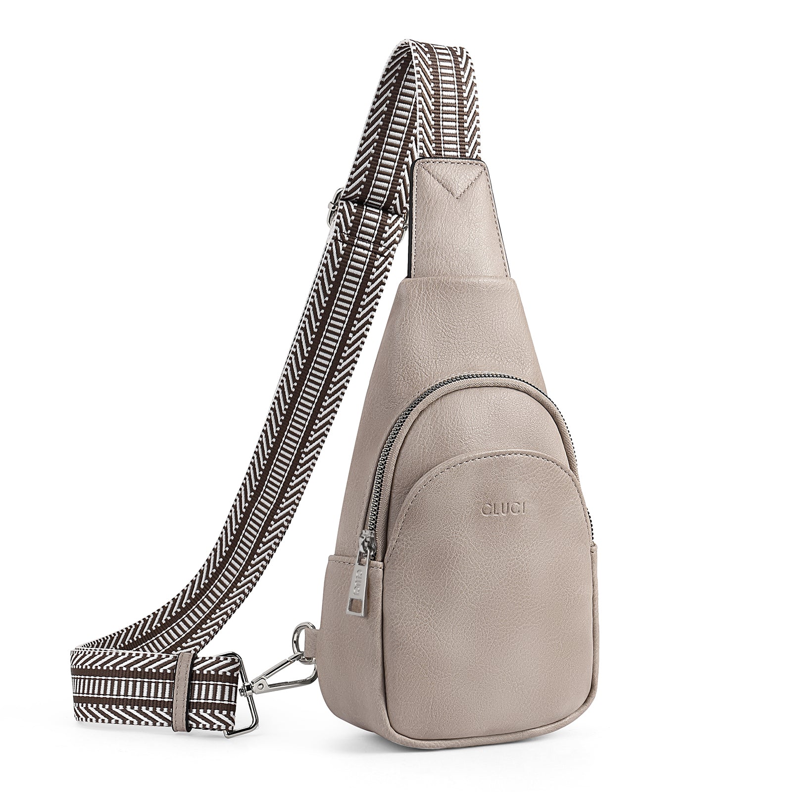 Faux Leather Small Sling Bag Fashion Waist Packs with Guitar Strap for Women's Fanny Packs