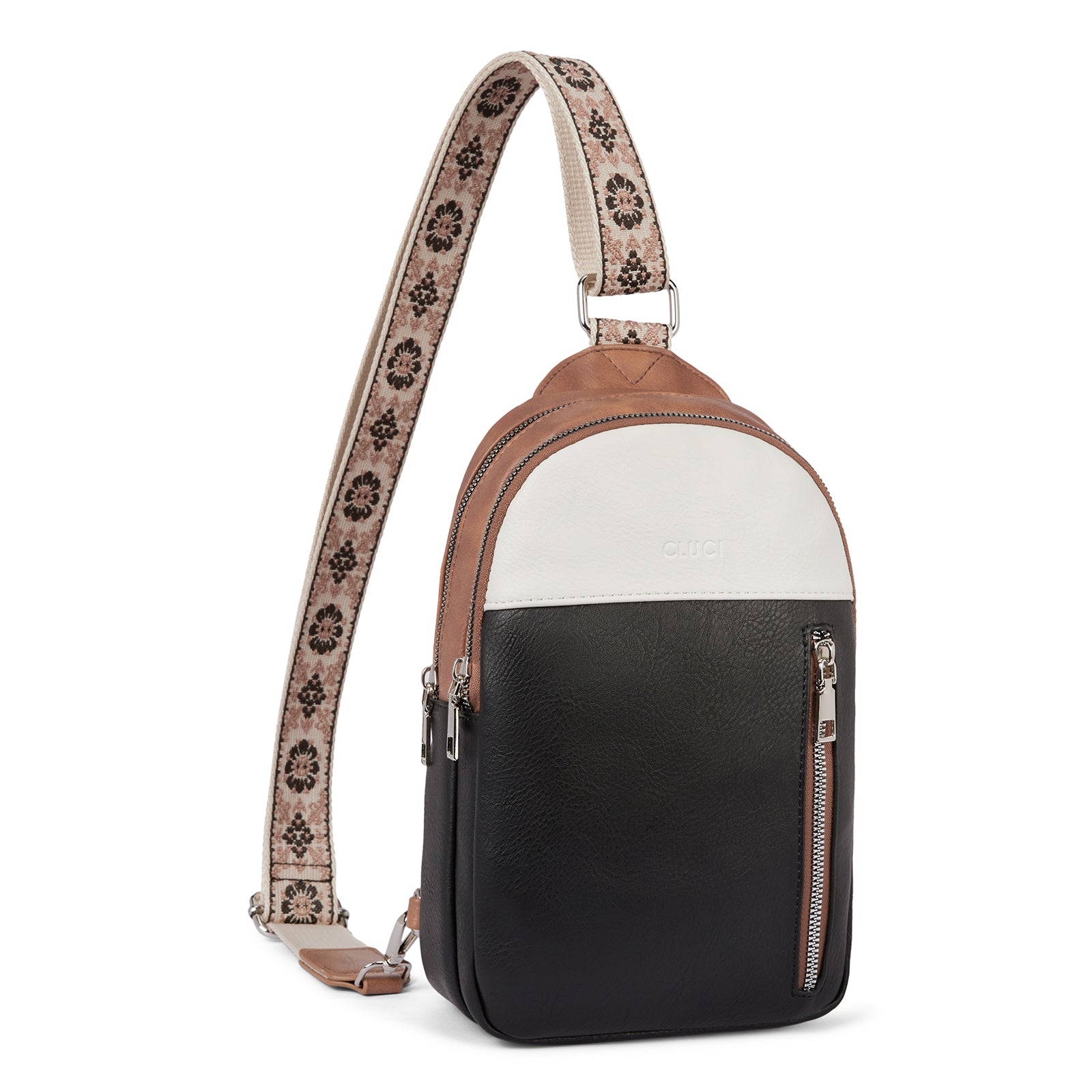 Large Leather Fanny Packs Sling Bag for Women Crossbody Purse Trendy Chest Bag