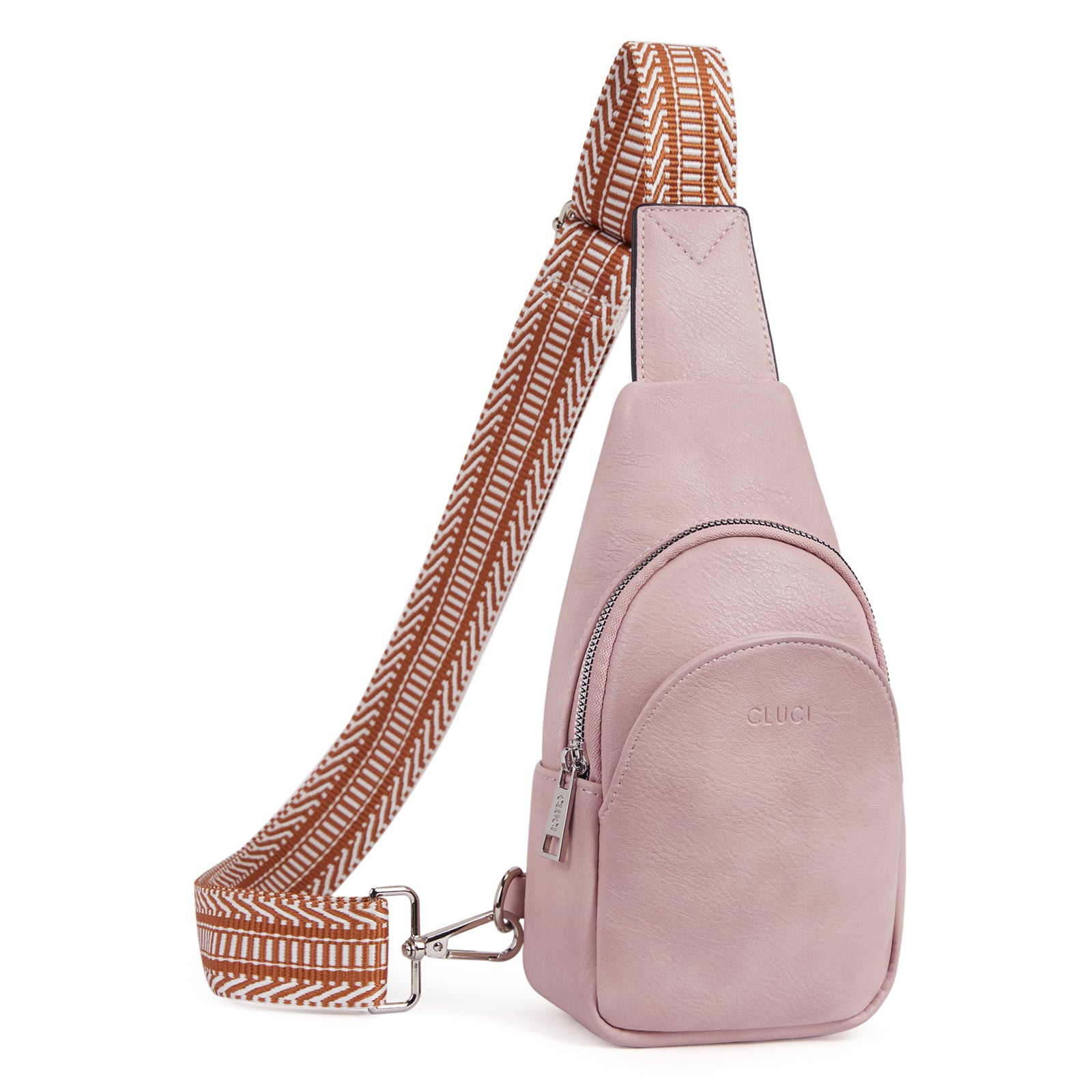 Faux Leather Small Sling Bag Fashion Waist Packs with Guitar Strap for Women's Fanny Packs