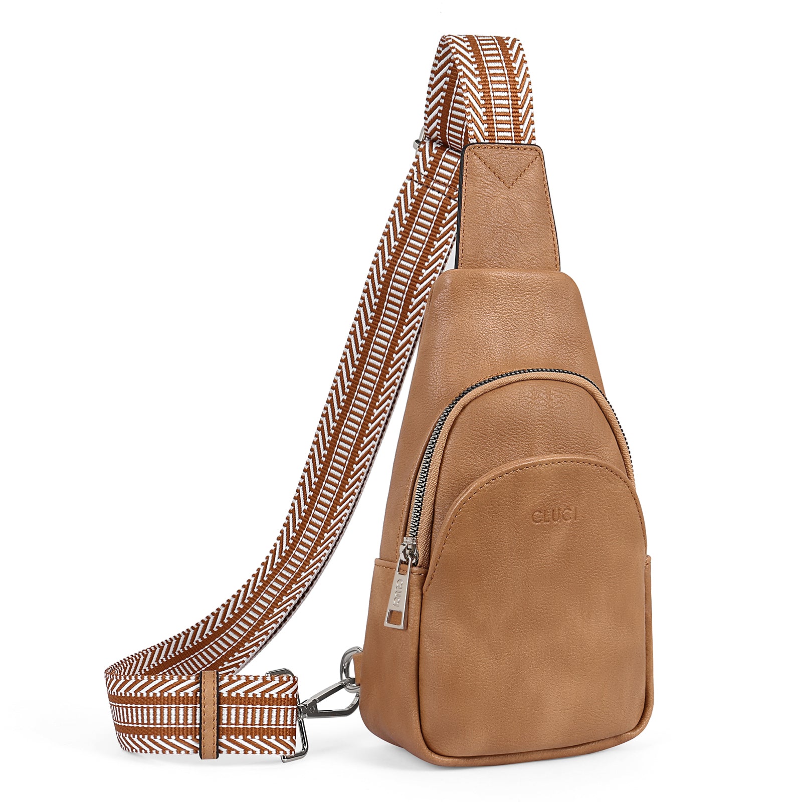 Faux Leather Small Sling Bag Fashion Waist Packs with Guitar Strap for Women's Fanny Packs