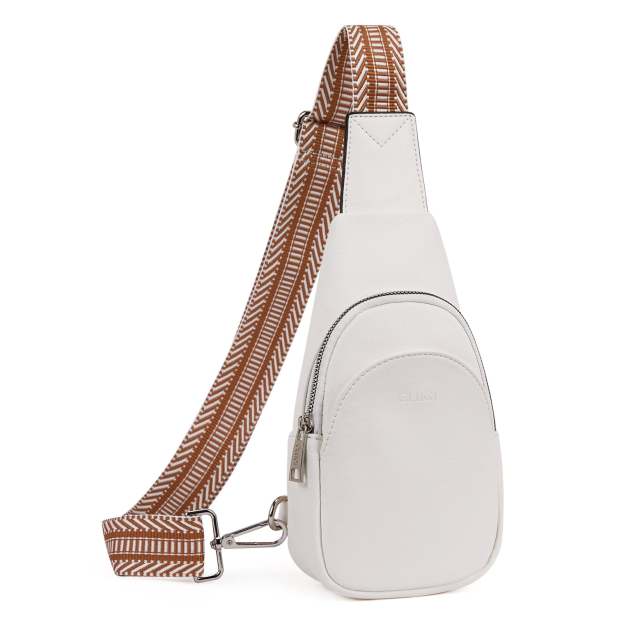 Faux Leather Small Sling Bag Fashion Waist Packs with Guitar Strap for Women's Fanny Packs