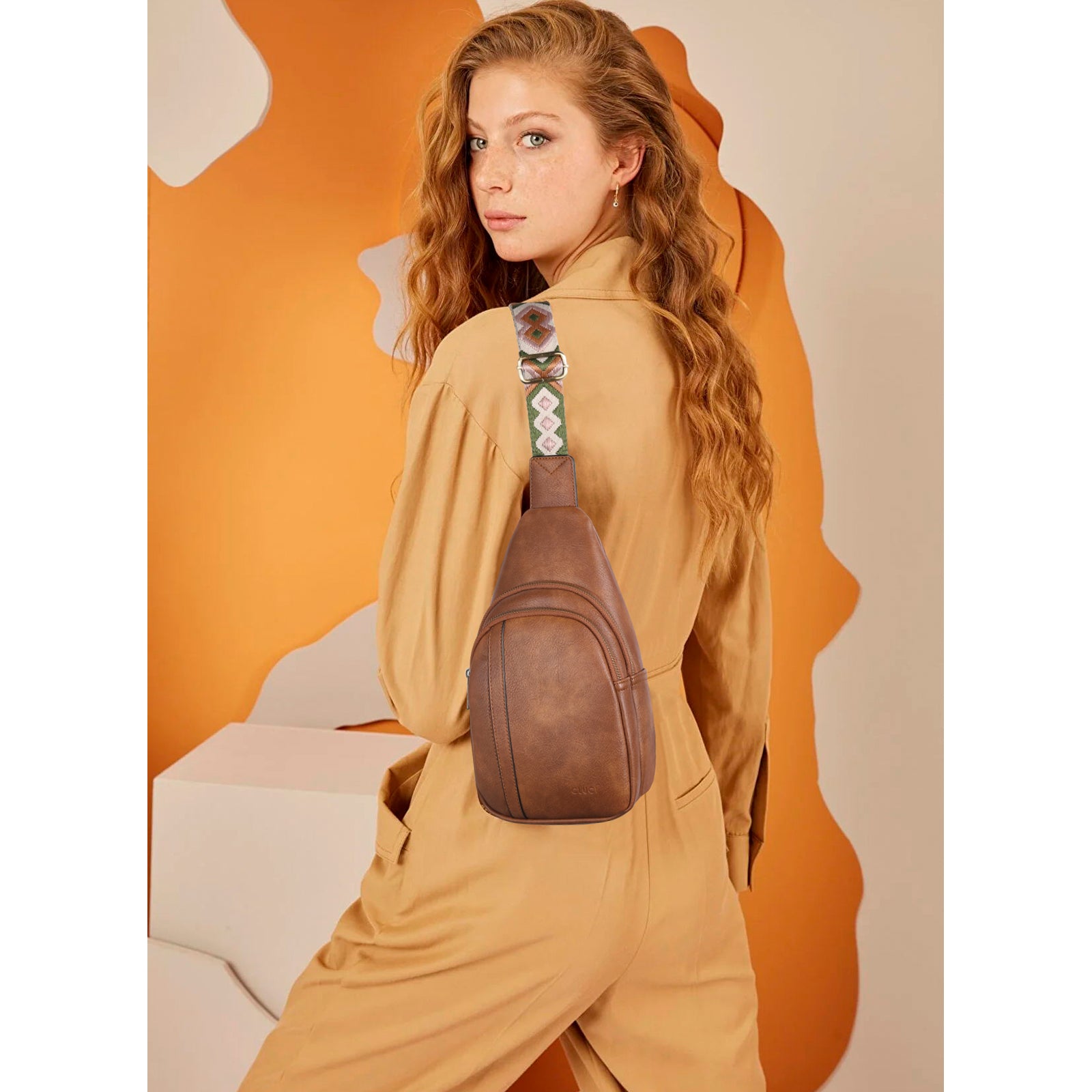 Sling Bag Crossbody Bags for Woman Leather Cross Body Bag Sling Backpack Crossbody Chest Bag Daypack Travel