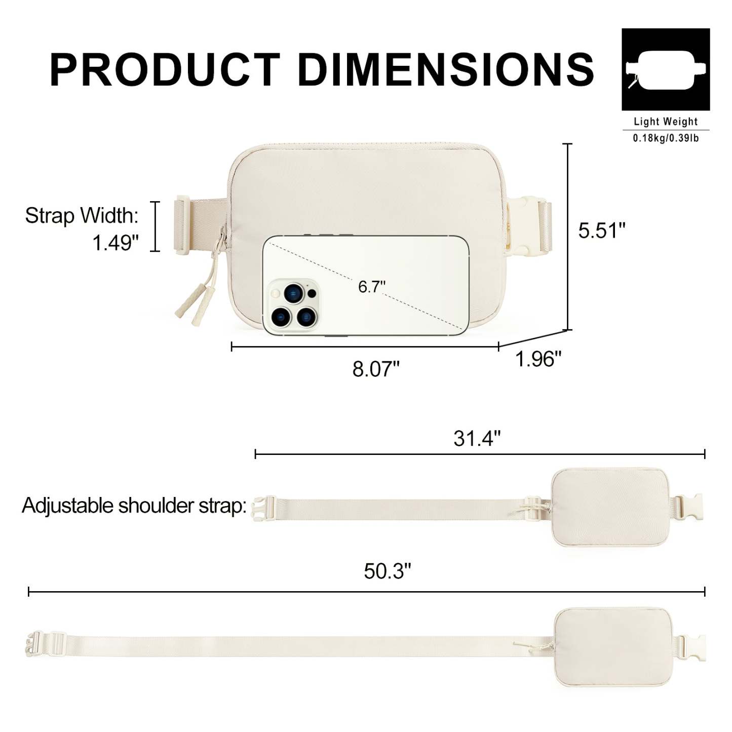 Small Trendy Crossbody Belt Bag Women's Fanny Pack
