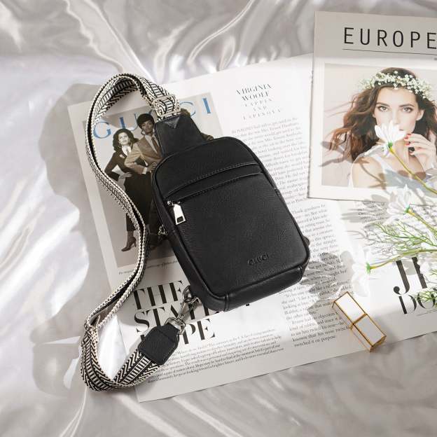 Small Sling Bag Vegan Leather Crossbody Chest Bags Trendy Women's Fanny Pack