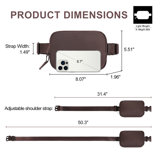 Small Trendy Crossbody Belt Bag Women's Fanny Pack