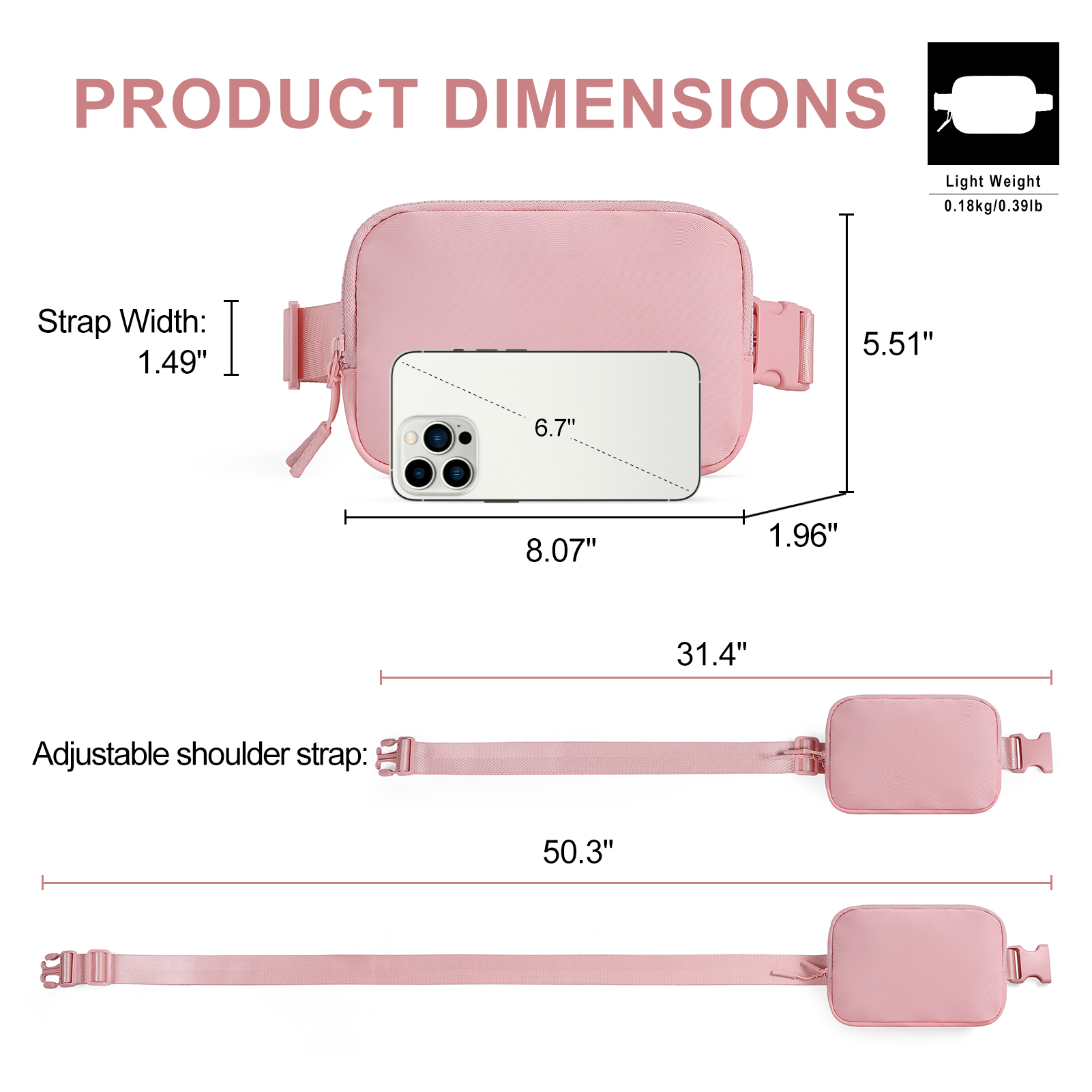 Small Trendy Crossbody Belt Bag Women's Fanny Pack