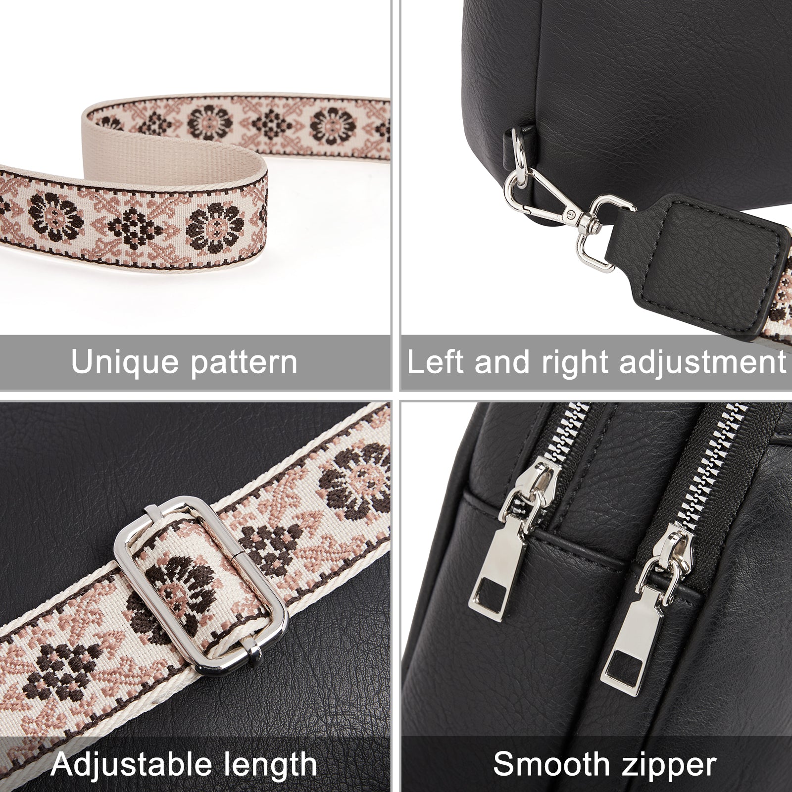 Large Leather Fanny Packs Sling Bag for Women Crossbody Purse Trendy Chest Bag