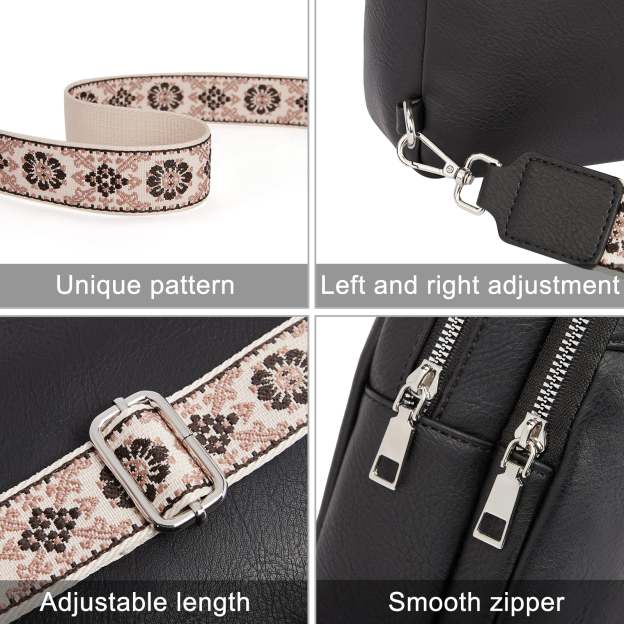 Large Leather Fanny Packs Sling Bag for Women Crossbody Purse Trendy Chest Bag