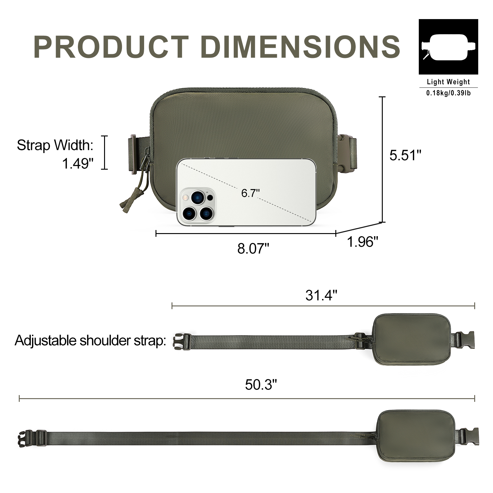 Small Trendy Crossbody Belt Bag Women's Fanny Pack