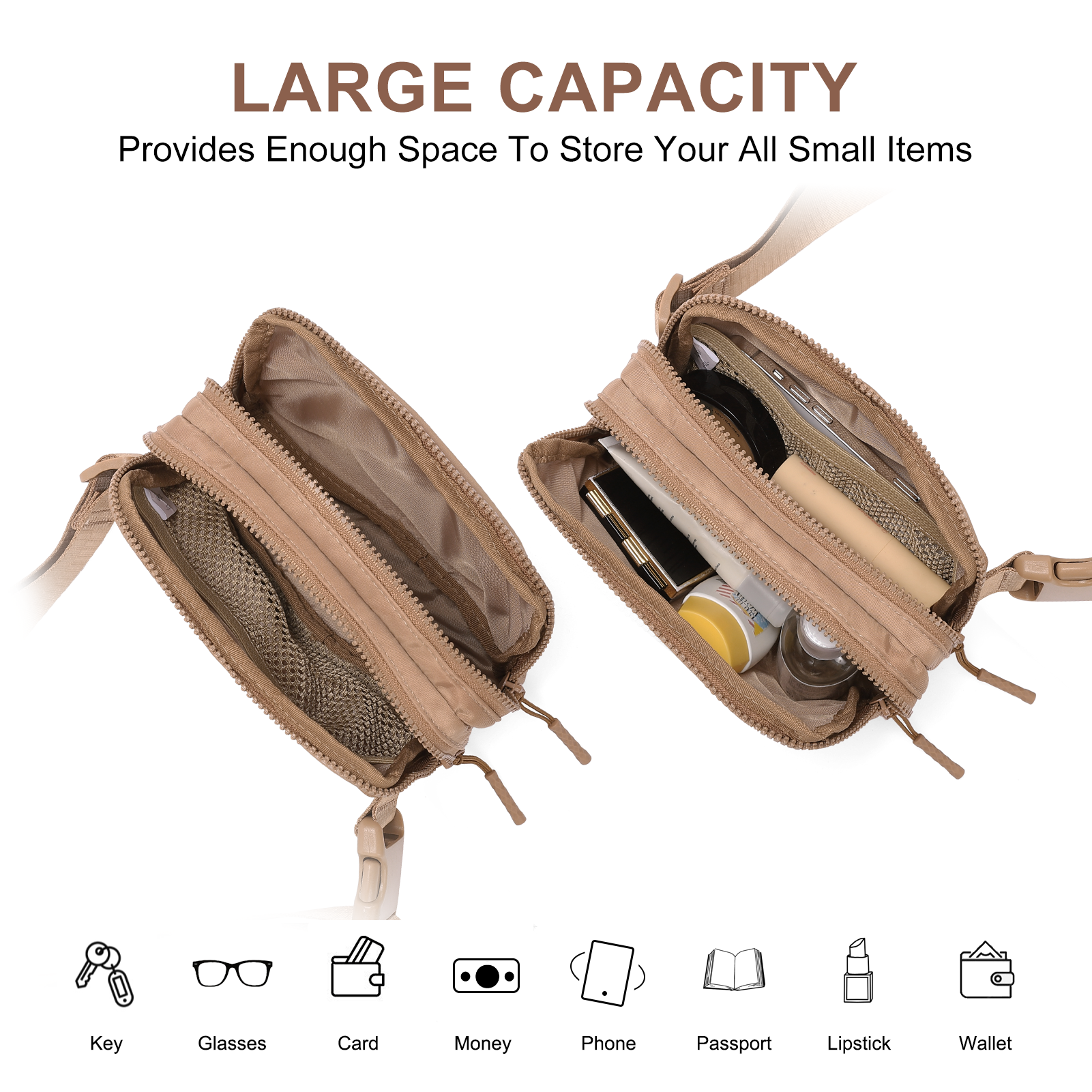 Small Trendy Crossbody Belt Bag Women's Fanny Pack