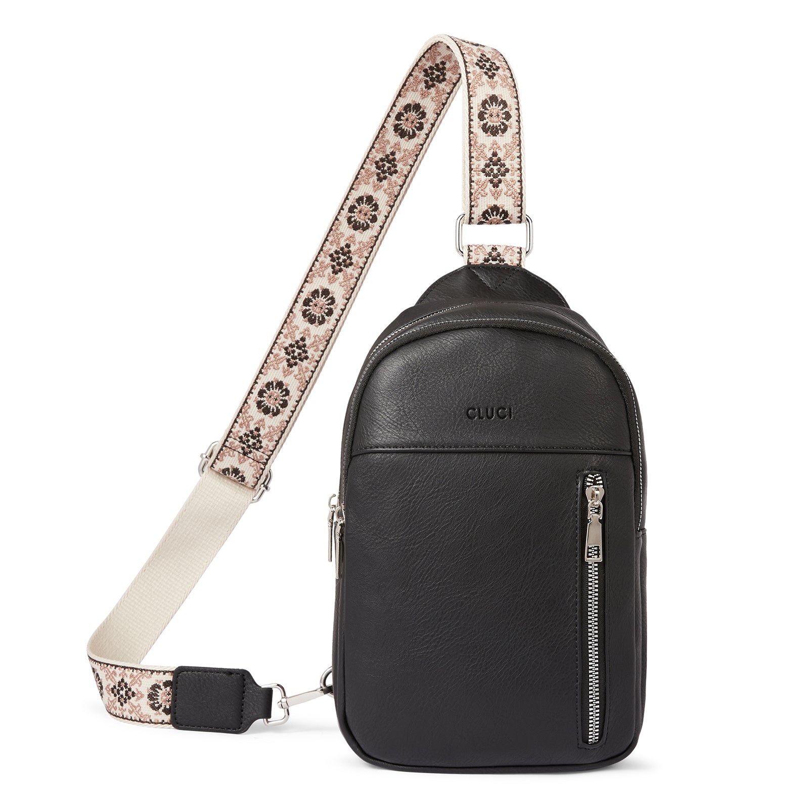 Large Leather Fanny Packs Sling Bag for Women Crossbody Purse Trendy Chest Bag