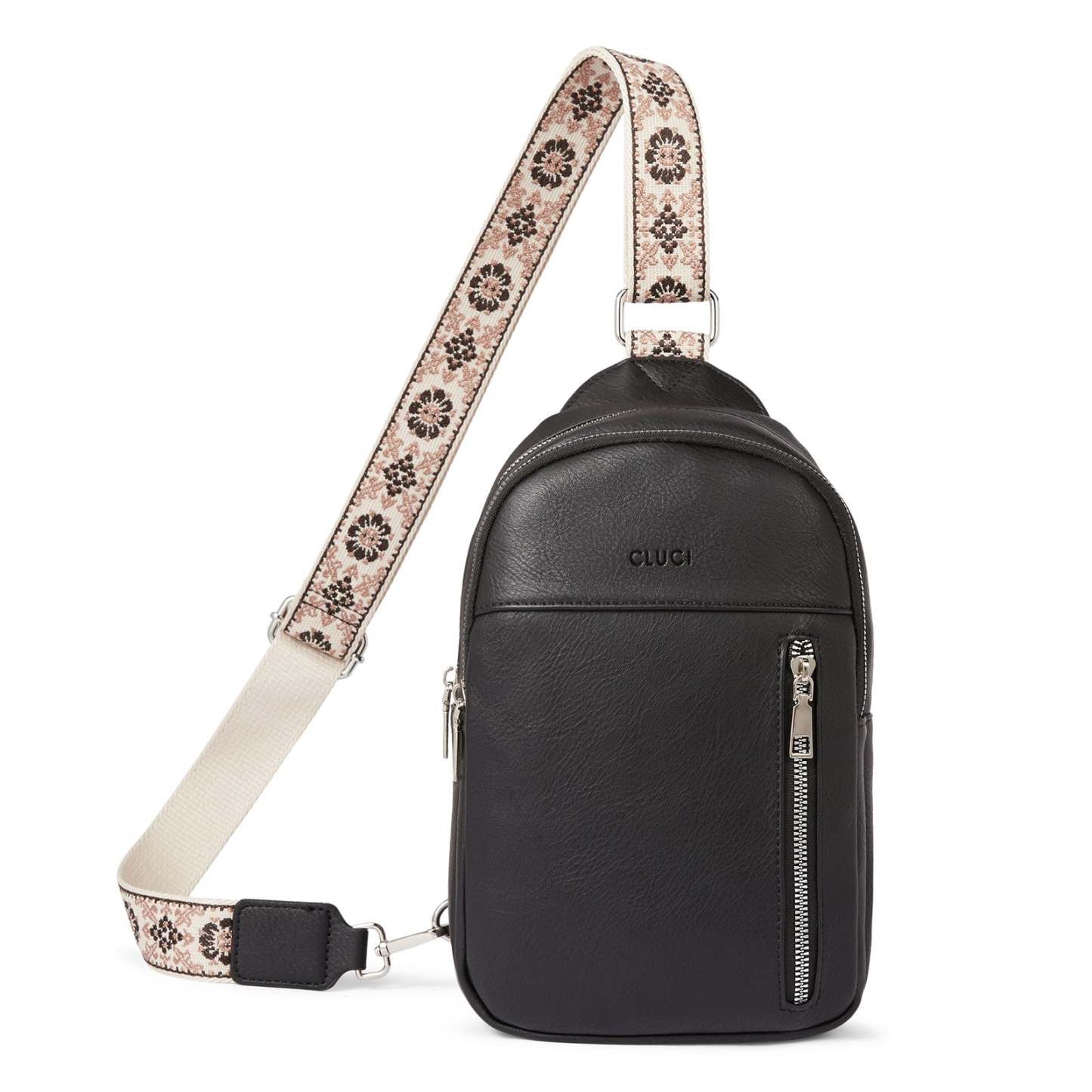 Large Leather Fanny Packs Sling Bag for Women Crossbody Purse Trendy Chest Bag