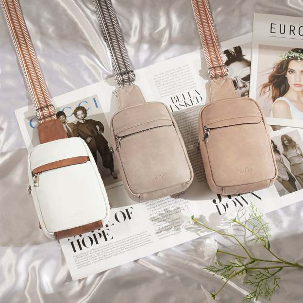 Small Sling Bag Vegan Leather Crossbody Chest Bags Trendy Women's Fanny Pack