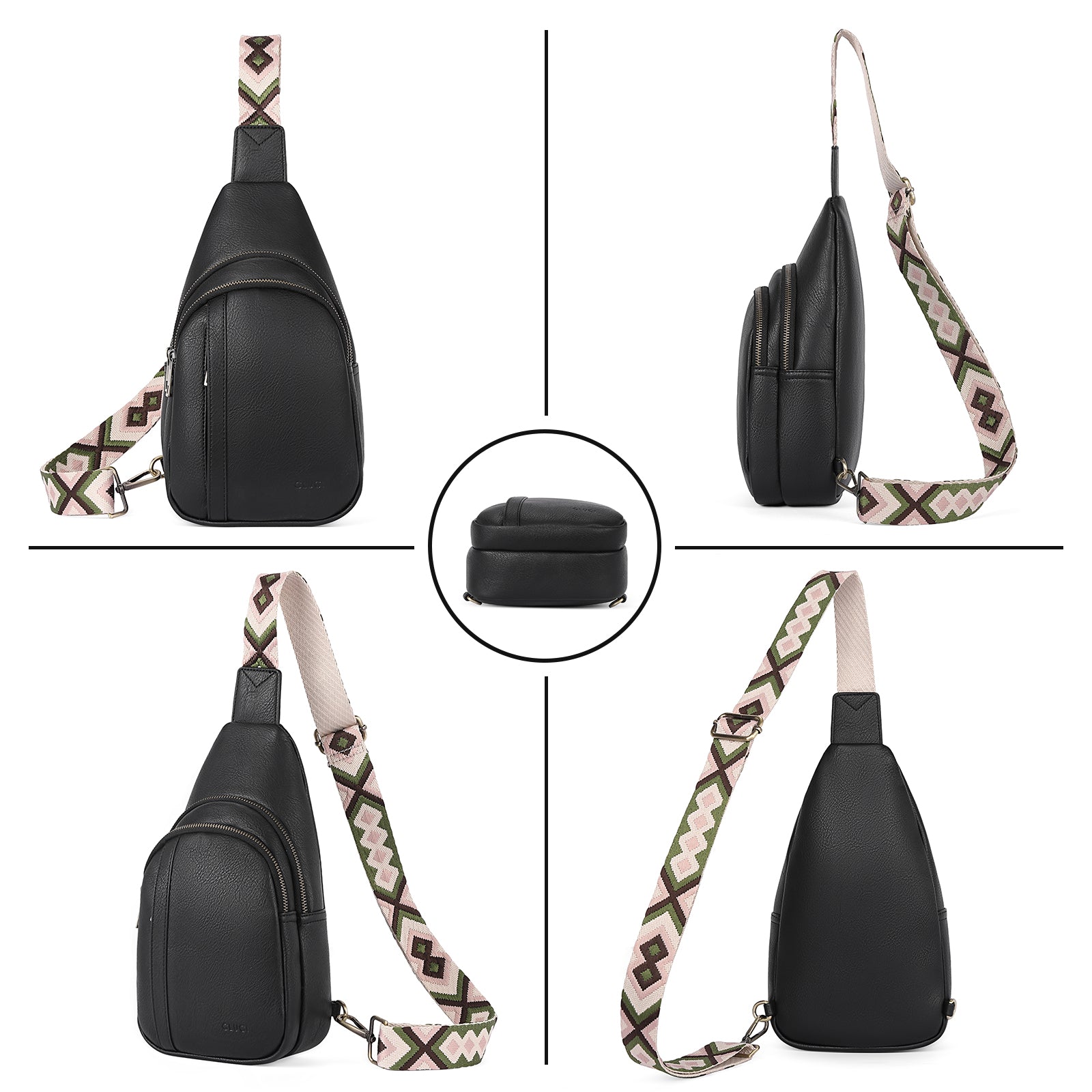 Sling Bag Crossbody Bags for Woman Leather Cross Body Bag Sling Backpack Crossbody Chest Bag Daypack Travel