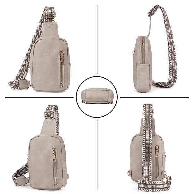 Small Vegan Leather Sling Bag for Women  Crossbody Chest Bags Trendy