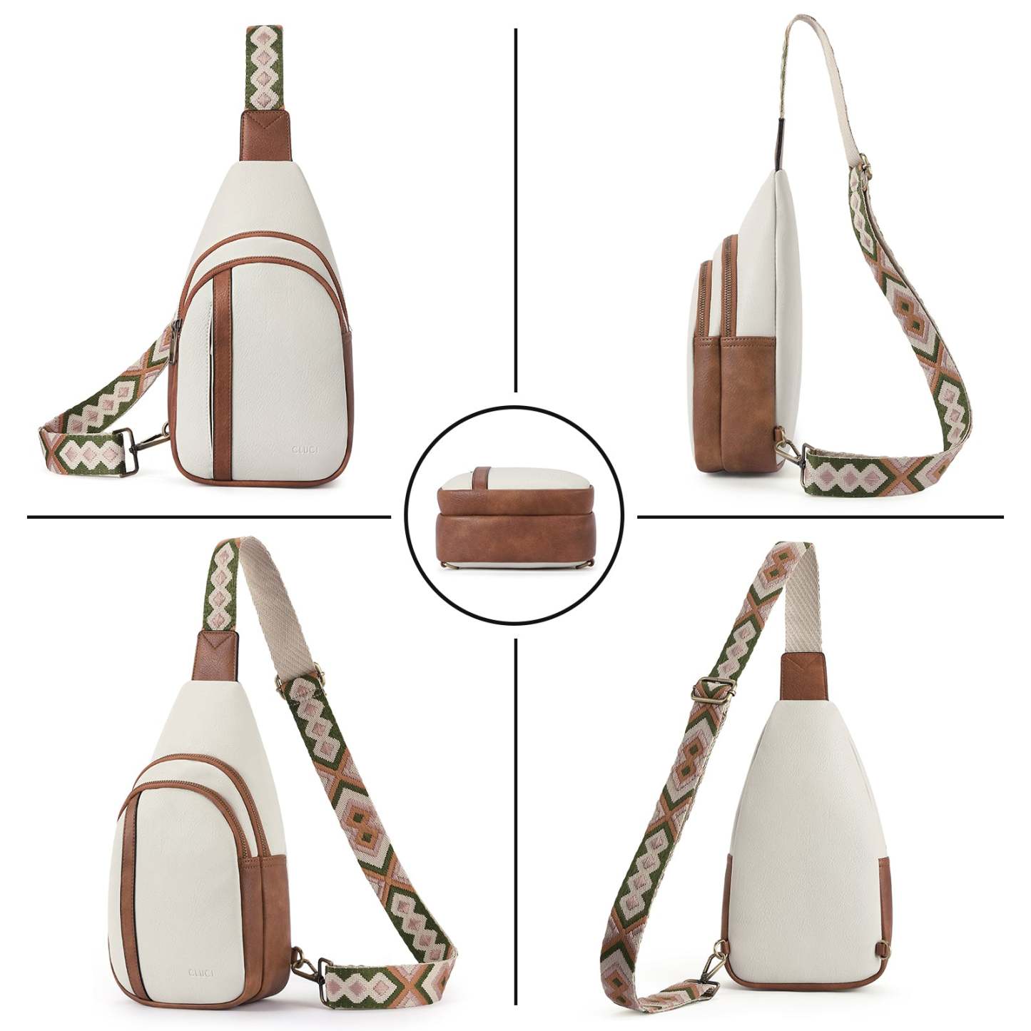 Sling Bag Crossbody Bags for Woman Leather Cross Body Bag Sling Backpack Crossbody Chest Bag Daypack Travel