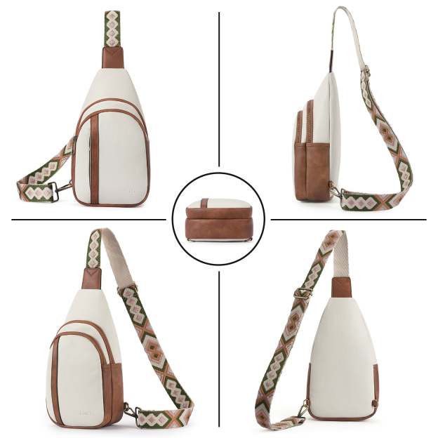 Sling Bag Crossbody Bags for Woman Leather Cross Body Bag Sling Backpack Crossbody Chest Bag Daypack Travel